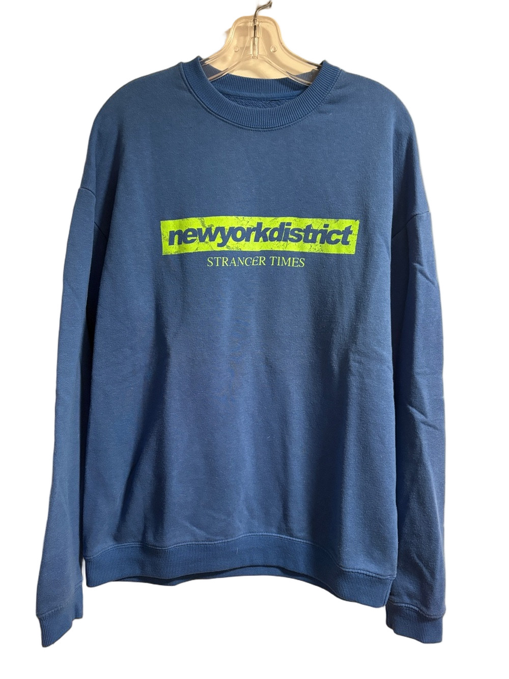 Cotton On Blue Graphic Crewneck Loose Fit Sweatshirt Size M